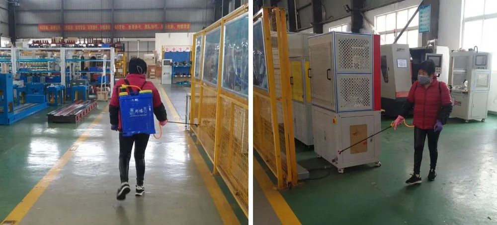 生產區(qū)域全面清潔消毒